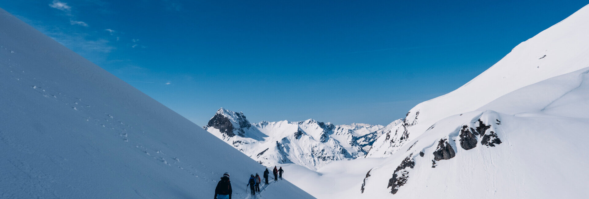 Gruppe von Skitourengehern